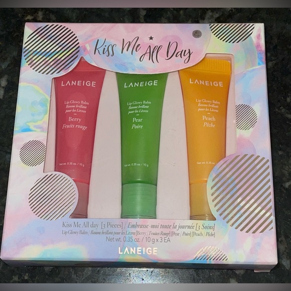 LANEIGE Makeup New Laneige Lip Glowy Balm Giftset W Dc Pear Gloss
